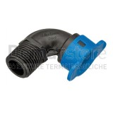 Blu-Lock | Gomito Maschio per Tubo Flessibile | D.15x1/2" | BL410-005