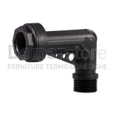 Raccordo a bocchettone Curvo in PVC M.1" x F.1" girevole