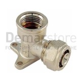 Gomito a Stringere Femmina Flangiato per Tubo Multistrato Diam. 20 x 1/2"