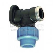 Gomito Femmina Flangiato in PP Unidelta PN16 per Tubo in Polietilene Diam. 20 x 1/2"