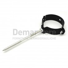 Collare Nero di Fissaggio per Tubi Fumo | Ø 80
