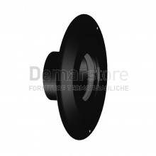 Rosone Copriforo Nero con Elemento Diritto MF per Stufe a Pellet | Diam. 80