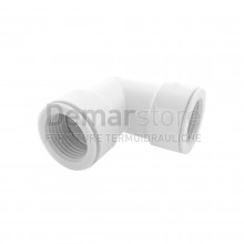 Curva per Tubo Scarico Condensa Rigido Bianco | 90° | Ø20x20