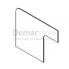 Pannello Frontale in Cristallo Thermorossi Basso-DX Alto-SX Nero | 60013862