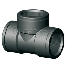 Tee in PP filettato FF 1/2"