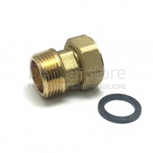 Codolo in Ottone FAR con Calotta Girevole e Guarnizione Piana |  MF | 1"x1"