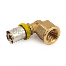 Gomito a Pressare Femmina per Tubo GAS Multistrato Diam. 16 x 1/2"