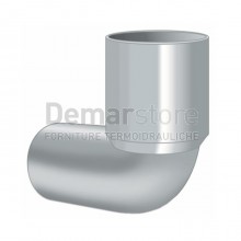 Curva WC Grigia PVC ad Incollaggio Senza Attacchi Diam. 100