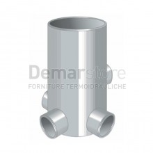 Scatola Sifonata Grigia PVC ad Incollaggio Alta 4 Uscite Diam. 40