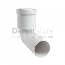 Curva WC Innesto Prolungata con Guranizione e Tappo | Diam. 90