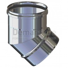 Curva Acciaio Inox 304 Mono Parete 45° Diam.  100