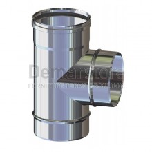 Tee Acciaio Inox 304 Mono Parete FMM 90° Diam. 180