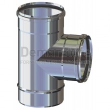 Tee Acciaio Inox 304 Mono Parete FFM 90° Diam. 180