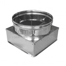 Riduzione Quadra-Tonda Acciaio Inox 304 Mono Parete da 250x250 a Diam. 200