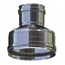 Manicotto Acciaio Inox 304 Mono Parete FF Ridotto Diam. 100 x 80
