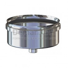 Tappo Acciaio Inox 304 Mono Parete con Spurgo Femmina Diam.  80