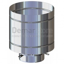 Cappello Antivento a Botte Acciaio Inox 304 Mono Parete Diam.  150