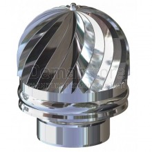Cappello Tirafumi Acciaio Inox 304 Mono Parete Diam.  150