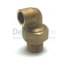 Bocchettone Bronzo a Saldare Curvo Maschio 18 x 1/2"