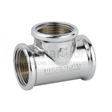 Tee Ottone Cromato Lucido Femmina 1/2"