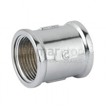 Manicotto Ottone Cromato Lucido Femmina 1/2"