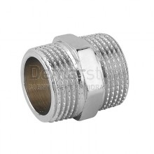 Nipplo Ottone Cromato Lucido Maschio 1/2"