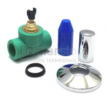 Valvola Incasso in PPR a Vitone con Cappuccio Diam. 20