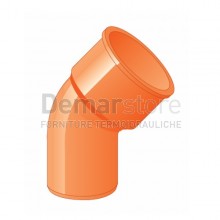 Curva Arancio PVC 45° MF Diam.125