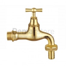 Rubinetto Portagomma Ottone Giallo 1/2" EKO