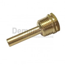Pozzetto in Ottone per 1 Sonda Attacco 1/2" M.