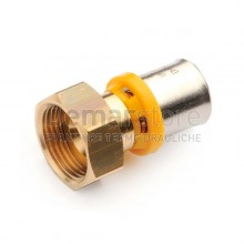 Raccordo a Pressare Multistrato Gas con Sede Piana e Girello Diam.20x1/2"