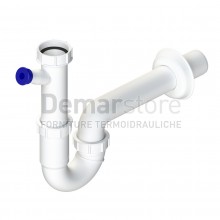 Sifone Lavello a 1 Via in PVC 1"1/2 x Ø40 | Attacco Lavatrice | Autopulente