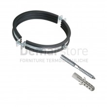 Collare Zincato Isofonico Antivibrante con Fissaggio | Diam. 90