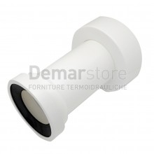 Manicotto WC Diritto con Guarnizione Diam.100 + Rosone