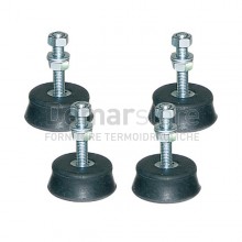 Set 4 Piedini Antivibranti con Fissaggi M.08 | mm. 48x20 | Kg.80