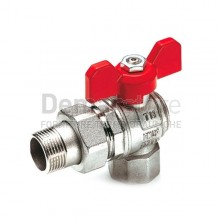 Valvola a Sfera a Squadra Bocchettonata a Farfalla MF 1/2"