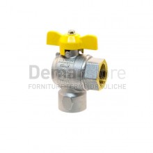 Valvola a Sfera GAS a Squadra con Farfalla FF 3/4"