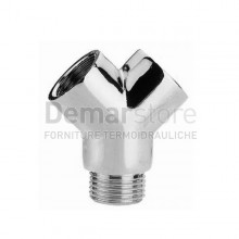 Raccordo a 3 Vie ad Y in Ottone Cromato Diam. 1/2"