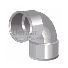 Curva Grigia PVC ad Incollaggio 87° FF Diam. 32