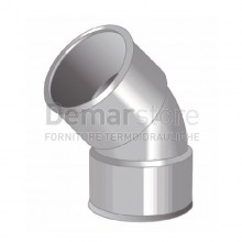 Curva Grigia PVC ad Incollaggio 45° FF Diam. 40
