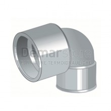 Curva Tecnica Grigia PVC ad Incollaggio FF Diam. 50 x 40