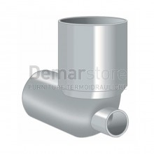 Curva WC Grigia PVC ad Incollaggio con Attacco Posteriore Diam. 100 x 40