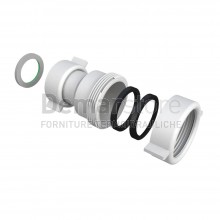 Manicotto Ridotto Bonomini per Tubi Scarico con Flangia F. 1"1/2 x 32