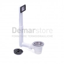 Piletta Lavello Inox con Troppo Pieno Diam. 1"1/2