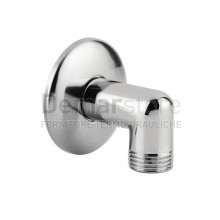 Curvetta Doccia per Saliscendi con Rosone Attacco 1/2" MM