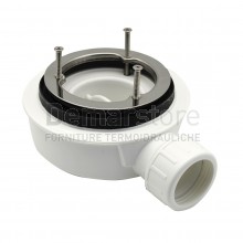 Piletta Doccia Sifonata Ribassata con Flangia Inox Foro Ø 90 mm