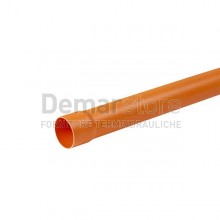 Tubo Scarico Arancio PVC Diam.100 Mt.1