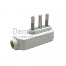 Spina Piatta Ribassata 2 Poli + T 16A | Bianca