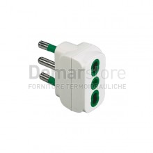 Adattatore Bipasso 2 Poli + T 16A