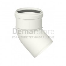 Curva in PPs per Caldaie a Condensazione 45° Diam. 80